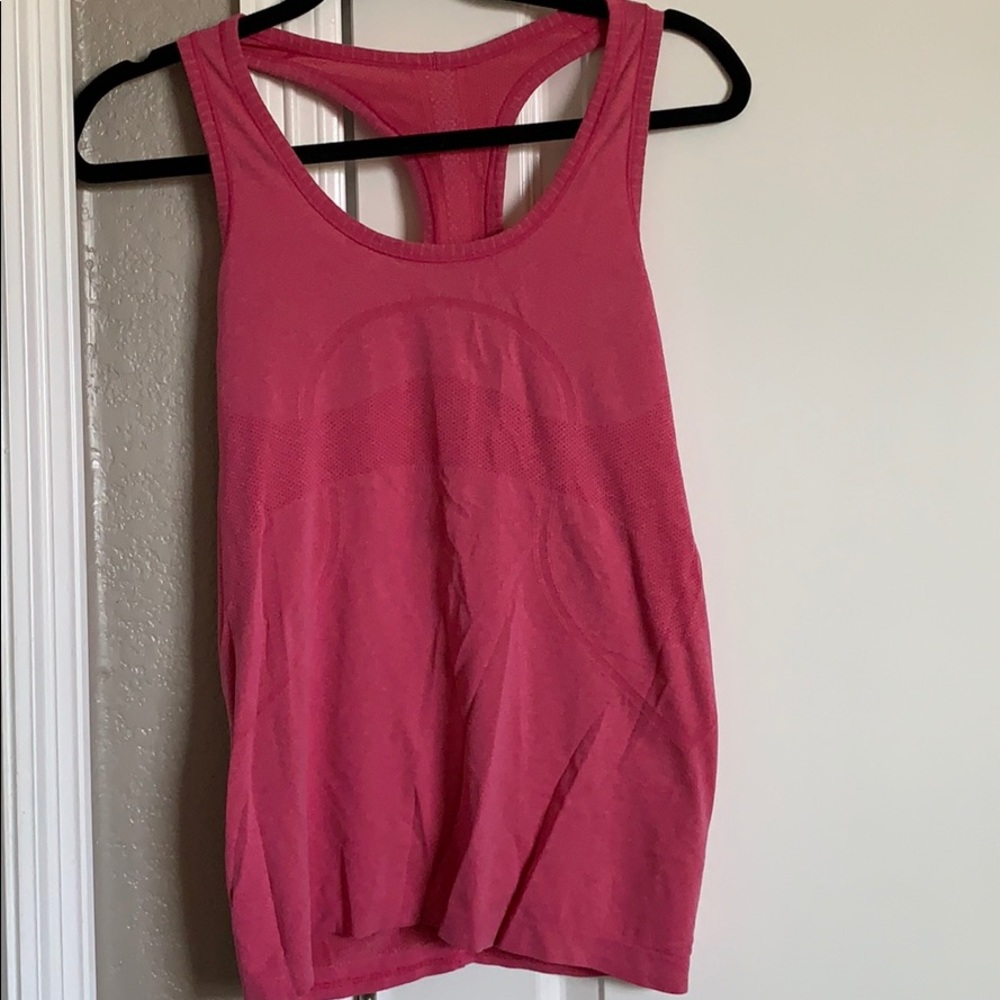 Heather pink Lululemon workout tank, Size 8